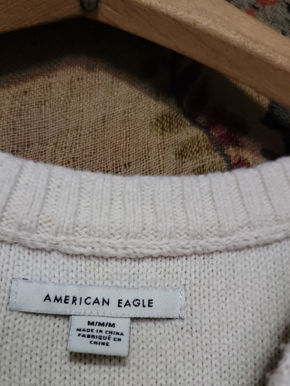 American Eagle Crocket Knit Tank Top Medium | Striped Boho Summer Sweater Vest - Picture 6 of 8